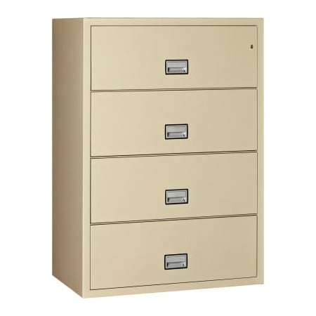 Phoenix Safe International Phoenix Safe Lateral 38" 4-Drawer Fire and Water Resistant File Cabinet, Putty - LAT4W38P